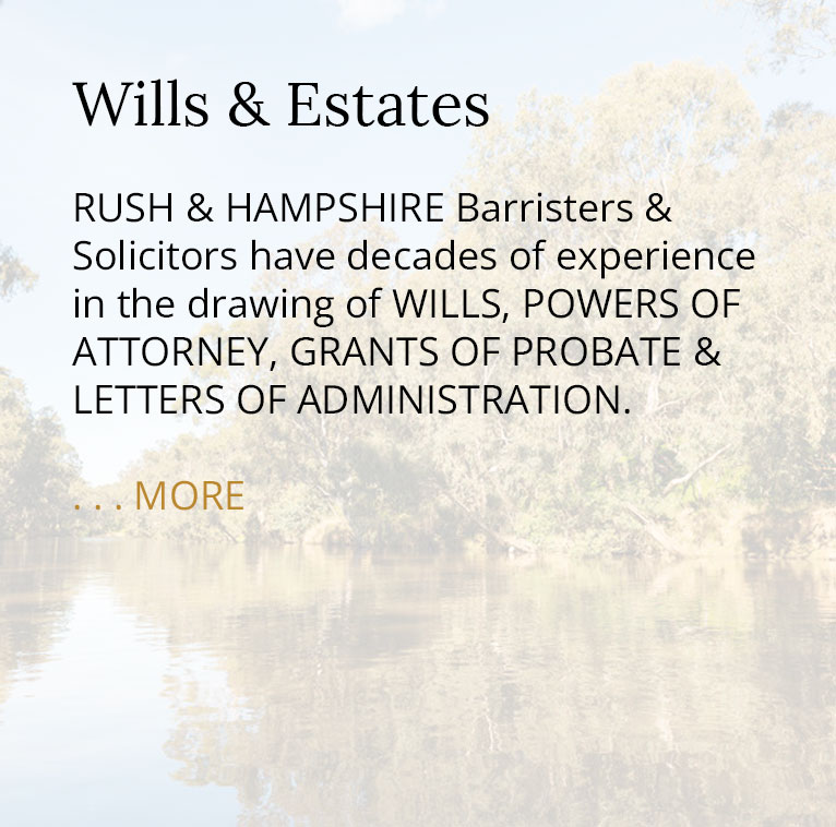 wills and estates rush and hampshire warrandyte